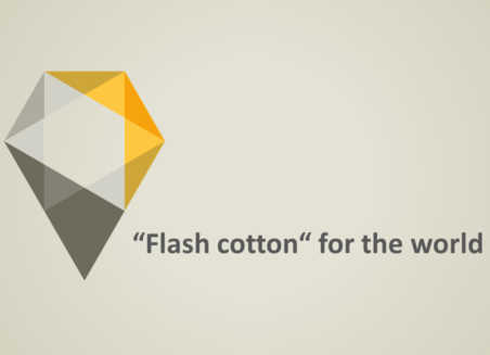 On a grey background there is written: "Flash cotton" for the world