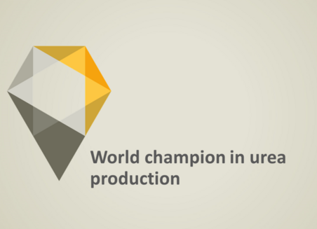 On a grey background there is written: World champion in urea production