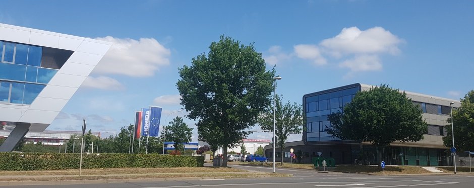 Exterior view of the entrance area to the Ostfalen Technology Park